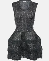 Alaïa Alaia Minikleid mit Pailletten Silber