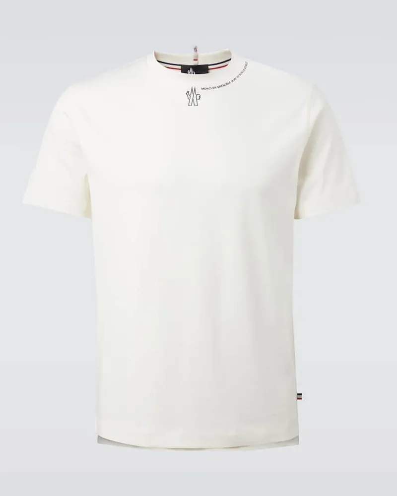 Moncler T-Shirt aus Baumwoll-Jersey Weiß