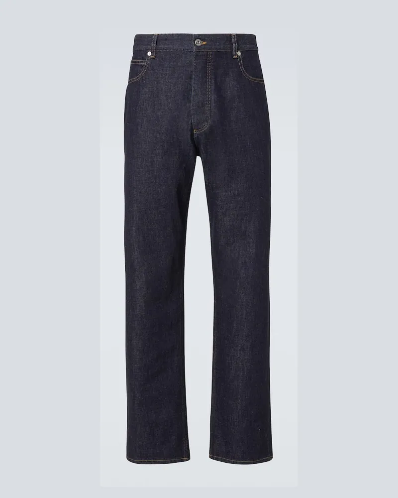 Bottega Veneta Mid-Rise Wide-Leg Jeans Blau