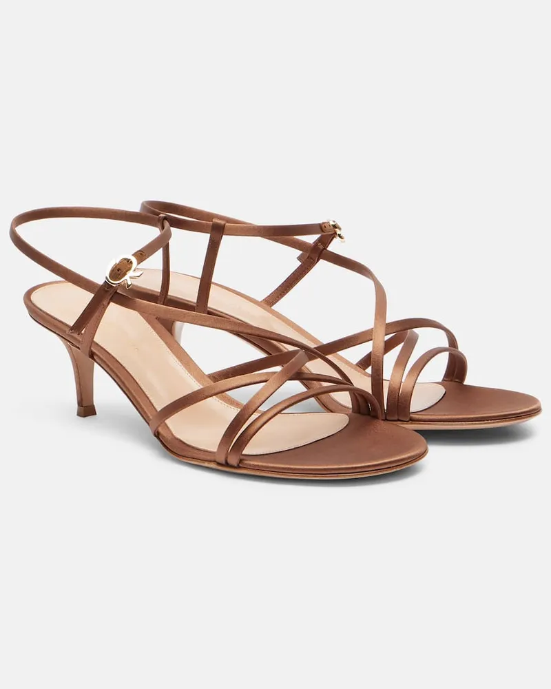 Gianvito Rossi Sandalen aus Satin Braun