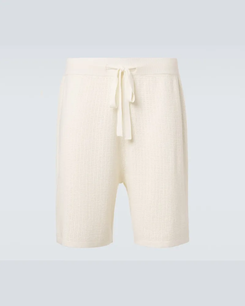 COMMAS Shorts aus Häkelstrick Weiß