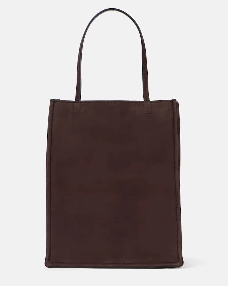 The Row Tote To Go Small aus Veloursleder Braun