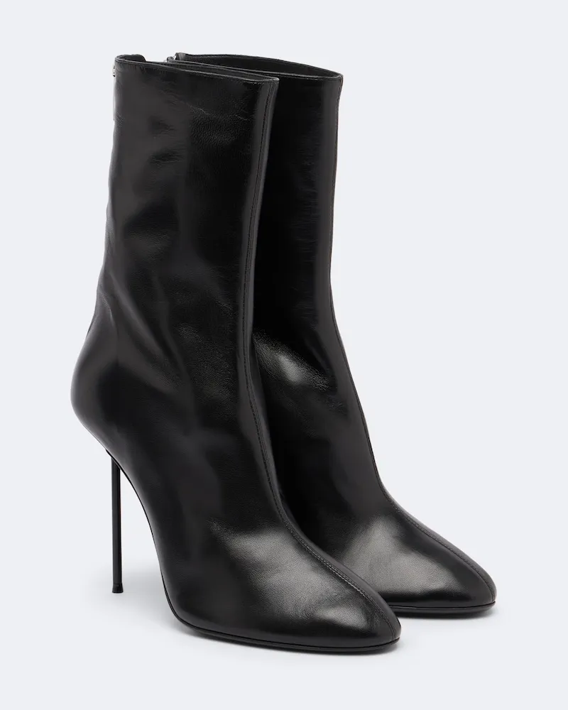 Paris Texas Ankle Boots Lidia aus Leder Schwarz