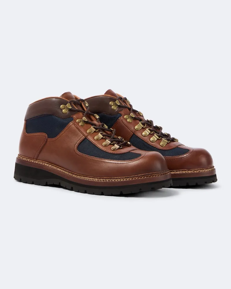 Ralph Lauren Schnürstiefel aus Leder Braun