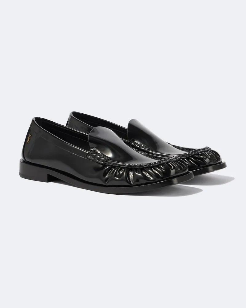 Saint Laurent Loafers Theobald Cassandre aus Leder Schwarz