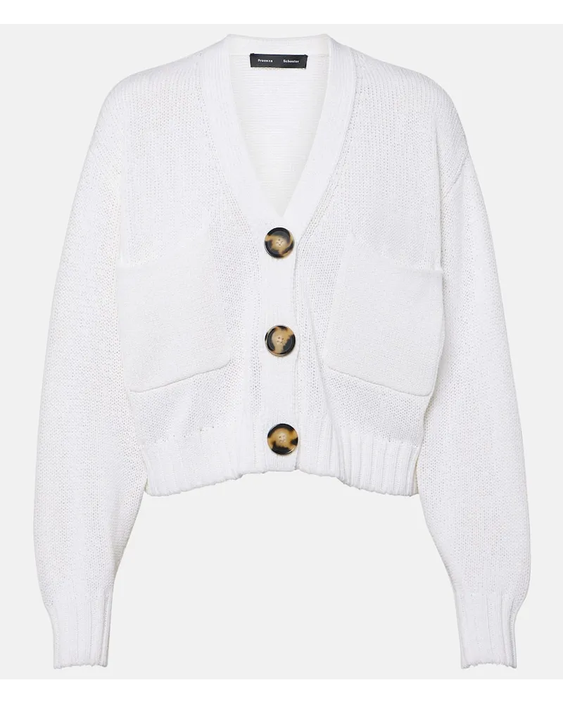 Proenza Schouler Cardigan Sofia aus Baumwolle Weiss