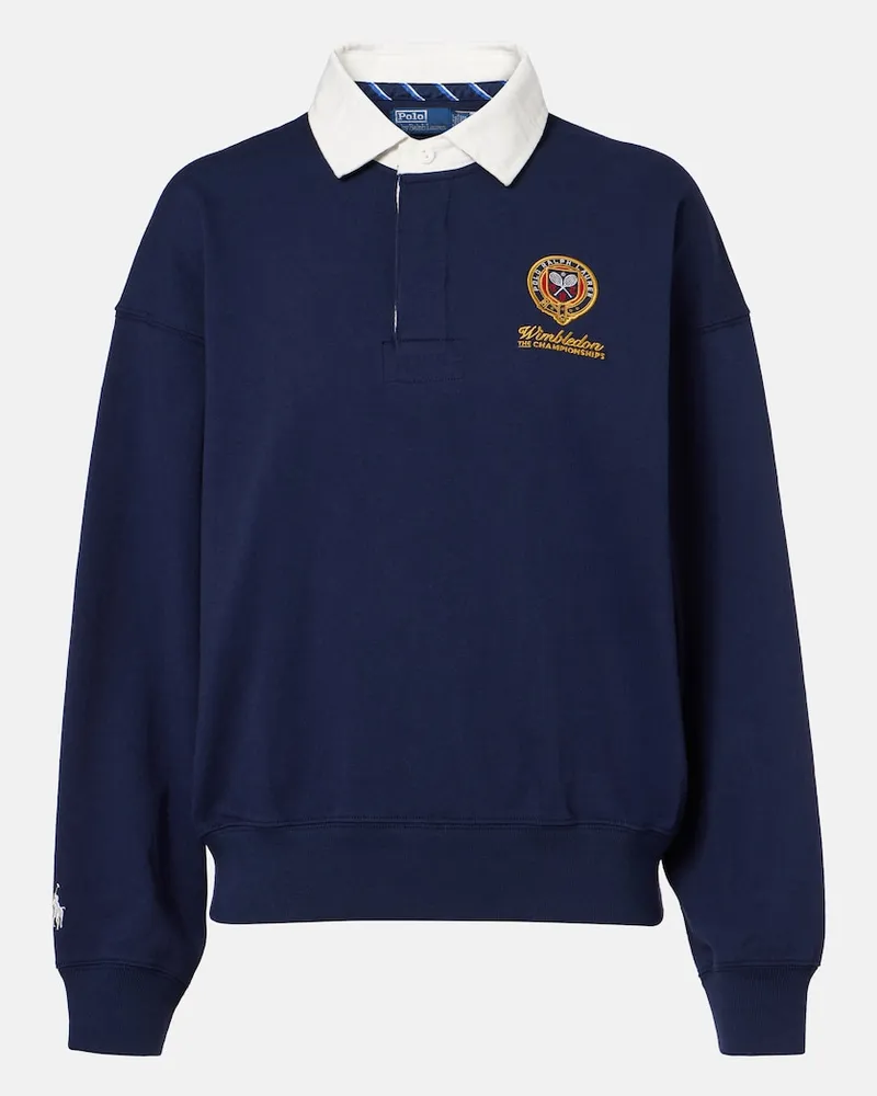 Ralph Lauren X Wimbledon Sweatshirt aus Baumwolle Blau