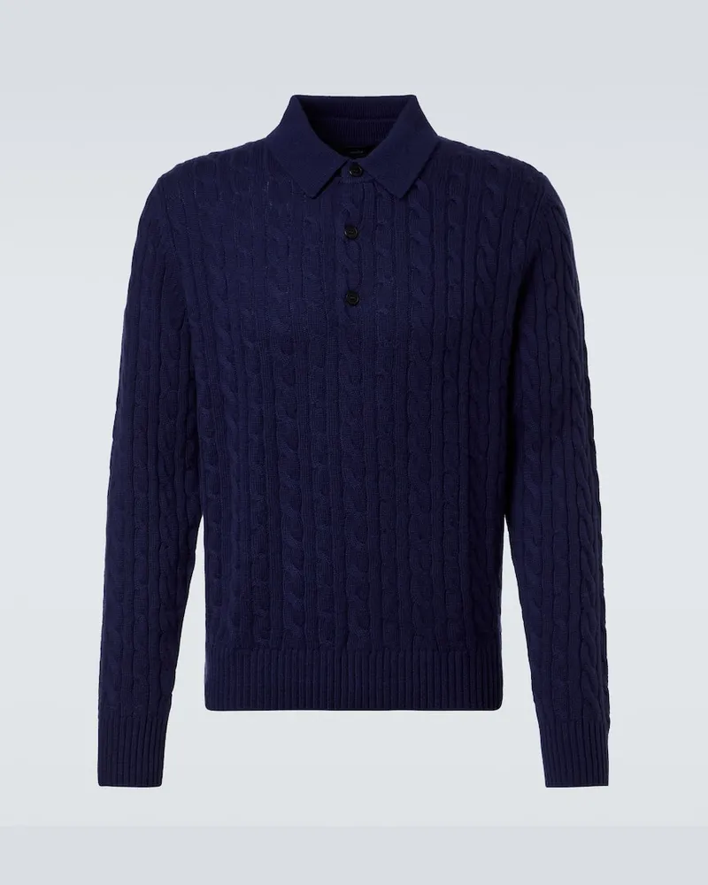 arch4 Polopullover aus Kaschmir Blau