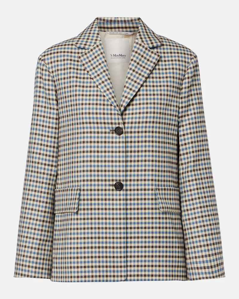 Max Mara Blazer Nadia aus Wolle und Baumwolle Multicolor