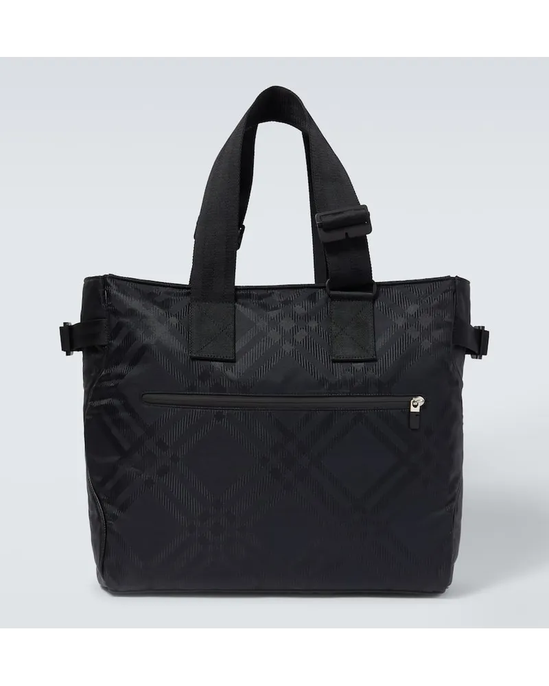 Burberry Tote Bag Burberry Check Schwarz