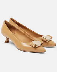 Ferragamo Pumps Zelma 40 aus Leder Braun