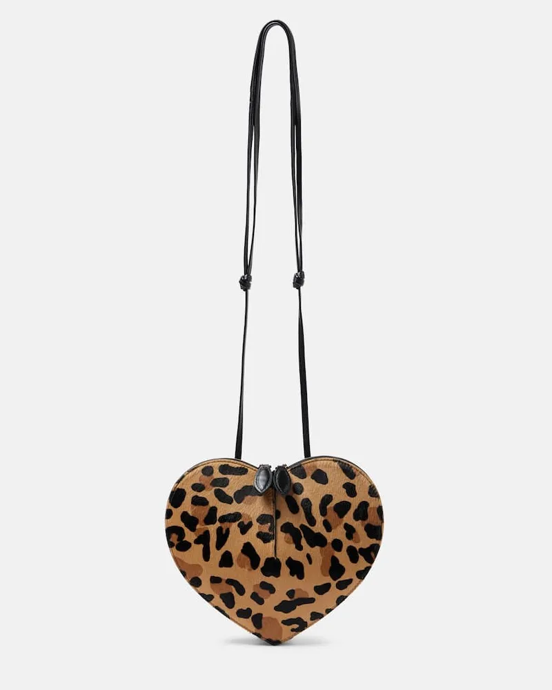 Alaïa Alaïa Schultertasche Le Cœur aus Kalbshaar Braun