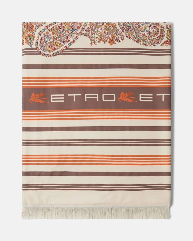 Etro Strandhandtuch Ischia aus Baumwolle Beige