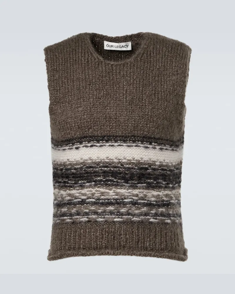 Our Legacy Pullunder Pleaser aus Wolle und Mohair Braun