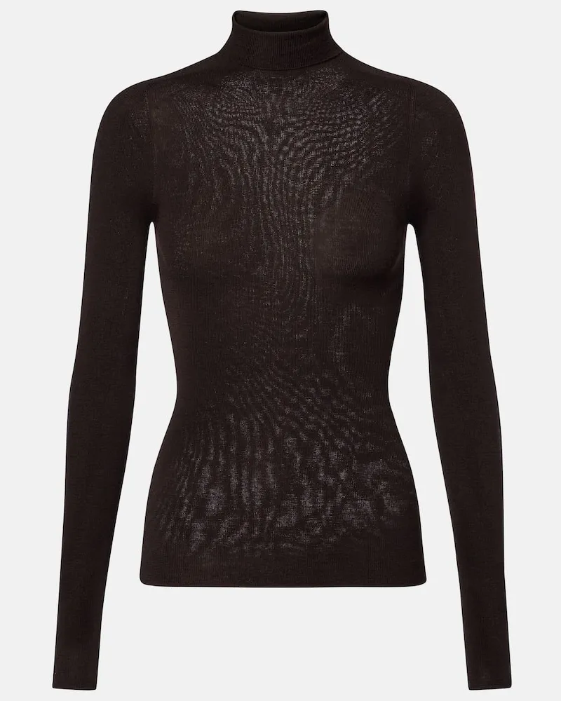 Dorothee Schumacher Rollkragenpullover Urban aus Schurwolle Braun