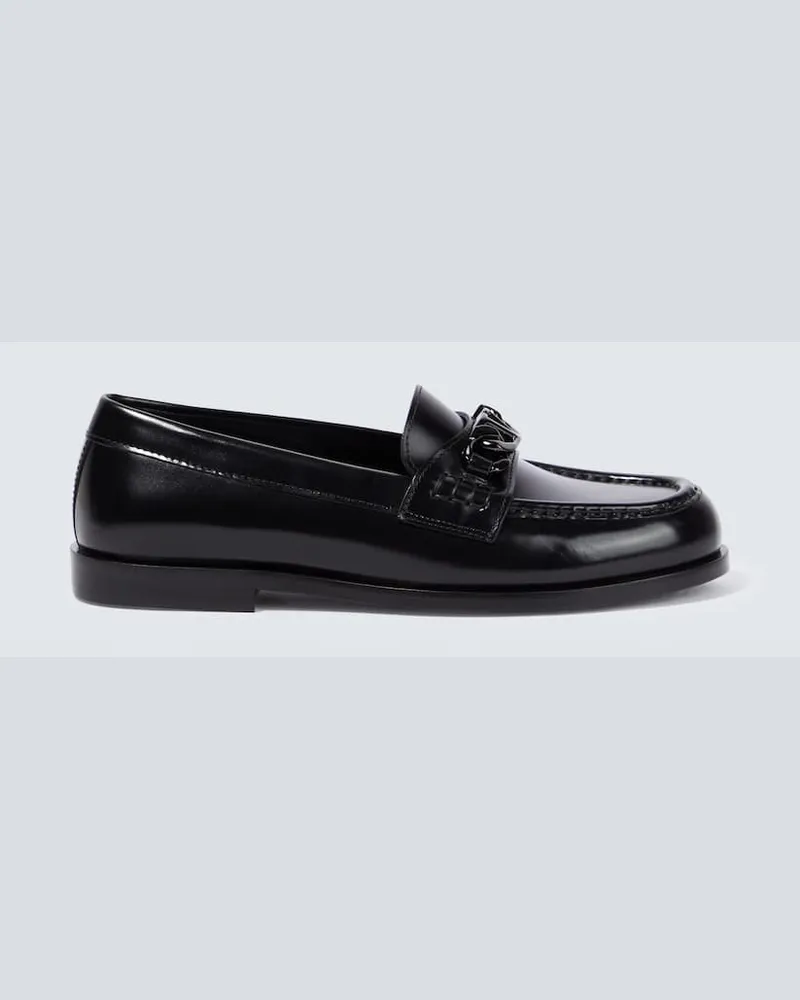 Valentino Garavani Loafers VLogo Chain aus Leder Schwarz