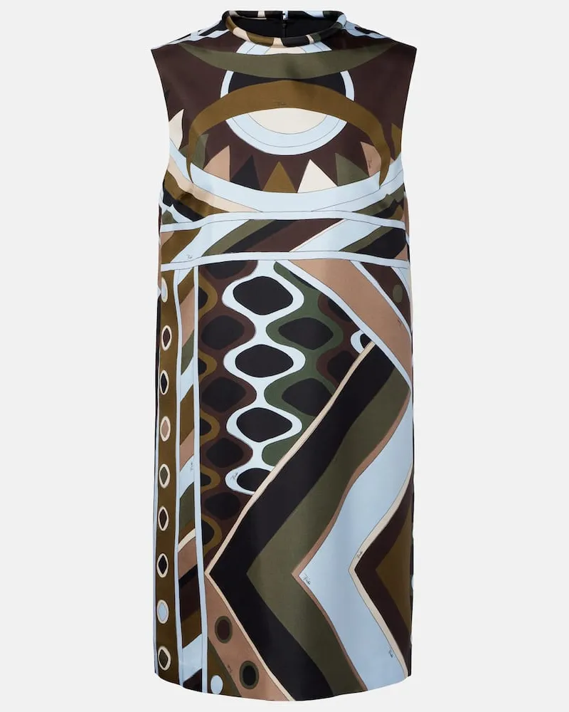 Emilio Pucci Minikleid Vivara aus Seiden-Twill Multicolor
