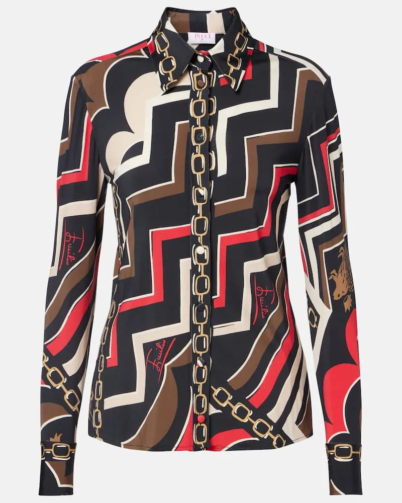 Emilio Pucci Hemd Istrice aus Jersey Multicolor