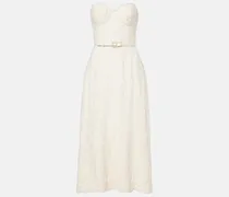 Besticktes Midikleid aus Cady