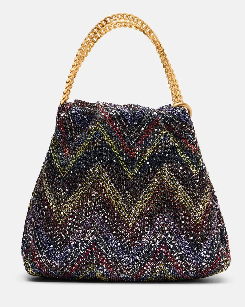 Missoni Clutch Caperdoni Small mit Pailletten Multicolor