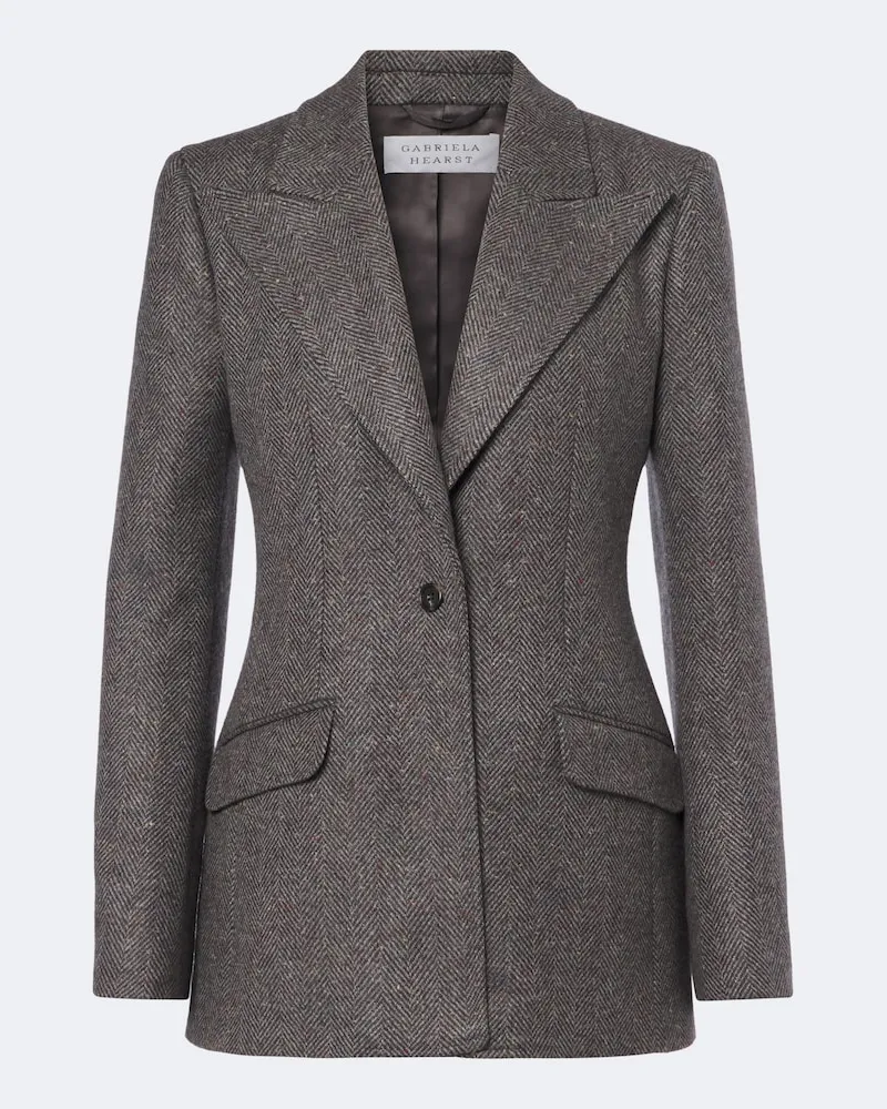 Gabriela Hearst Blazer Leiva aus Kaschmir und Wolle Grau