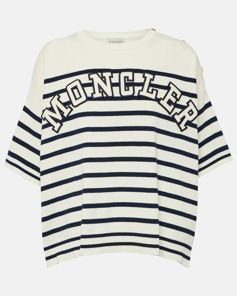 Moncler T-Shirt aus Baumwolle Blau