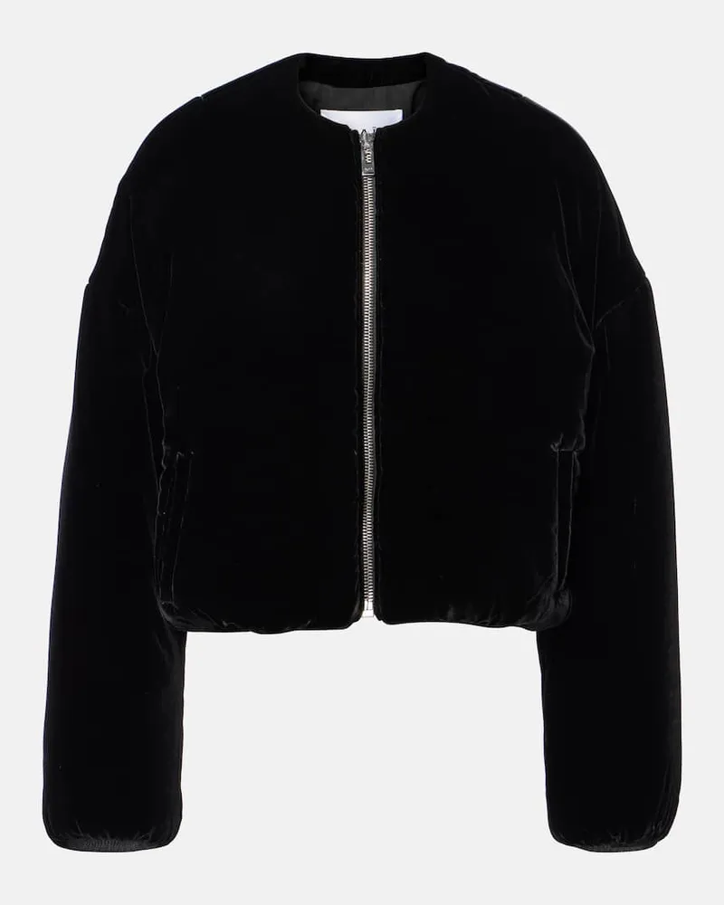 Alaïa Alaïa Bomberjacke aus Samt Schwarz