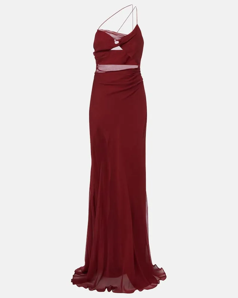 The Sei Robe aus Seidenchiffon Rot