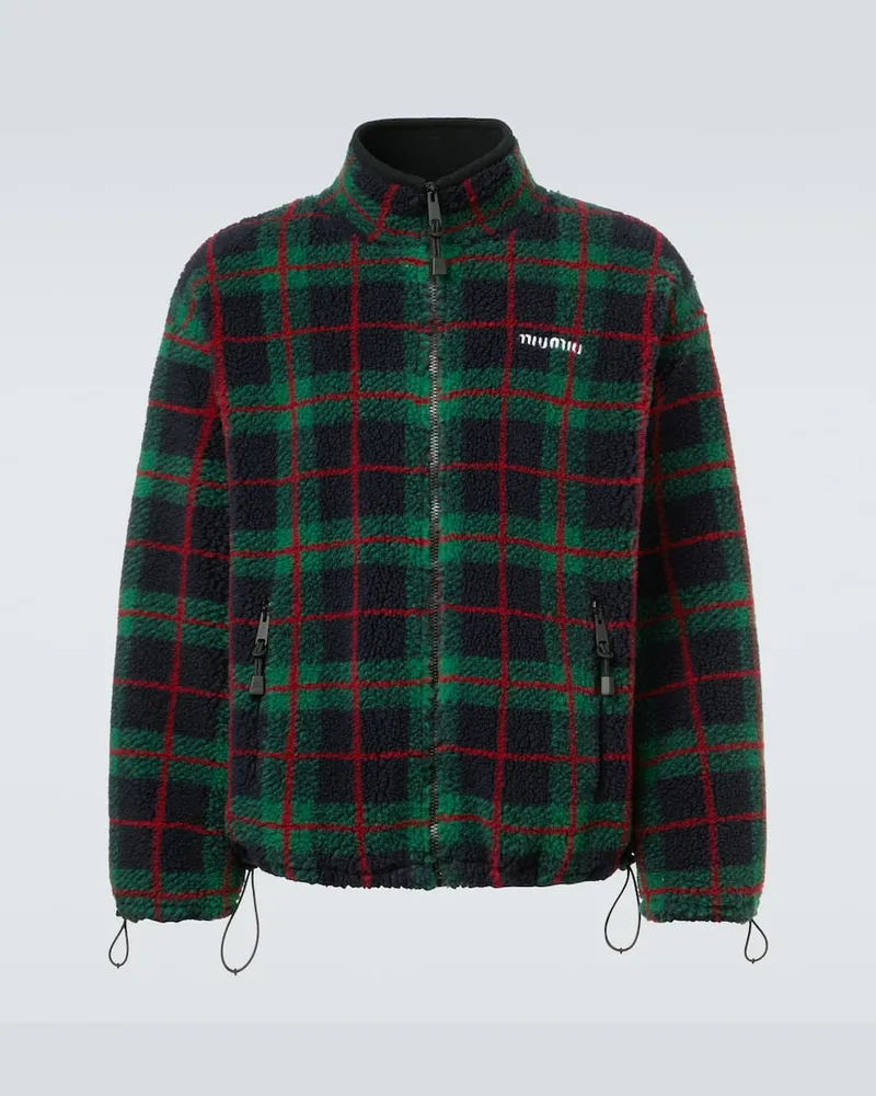Miu Miu Jacke aus Teddyfleece Multicolor