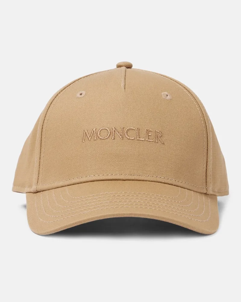 Moncler Baseballcap aus Baumwolle Schwarz