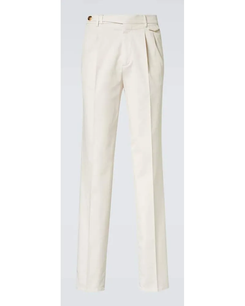 Brunello Cucinelli Chinohose aus einem Baumwollgemisch Beige