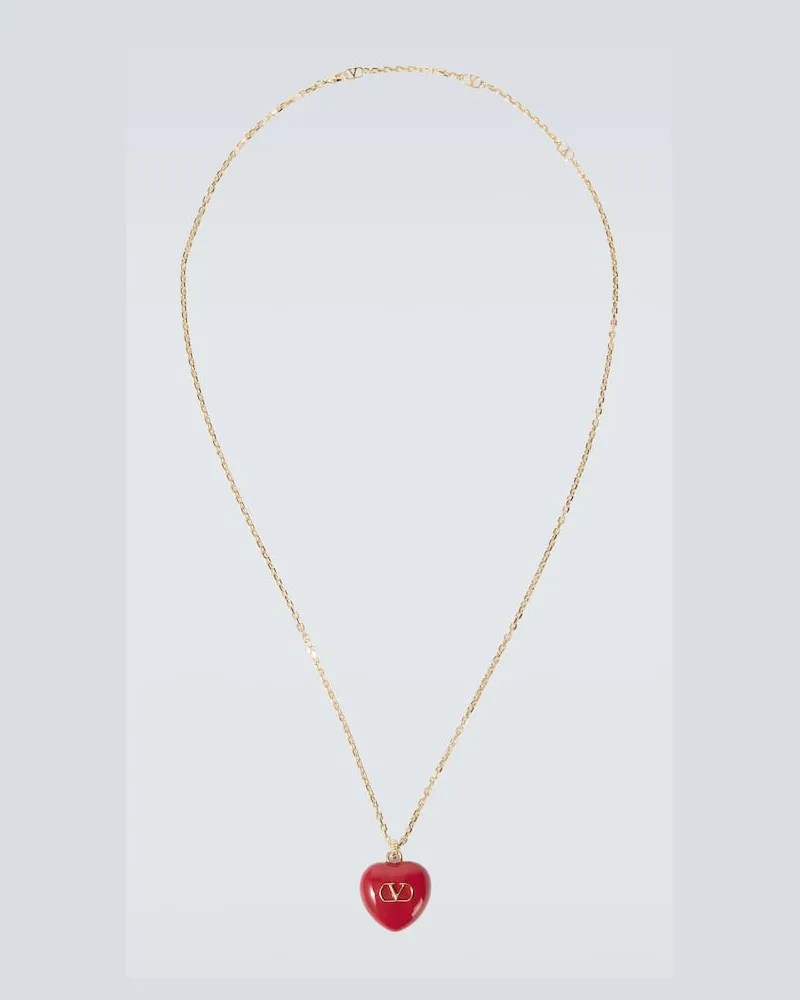 Valentino Garavani Halskette Cœur Royal VLogo Rot