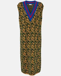 Dries van Noten Midikleid aus Jacquard Multicolor