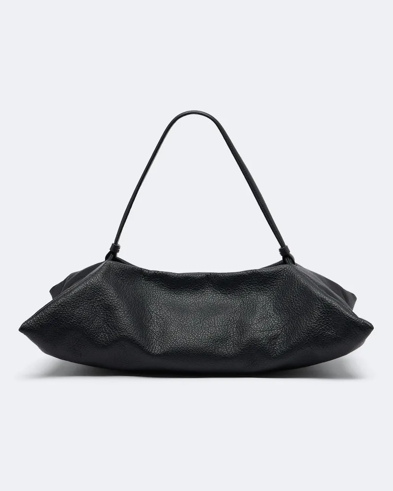 Altuzarra Schultertasche Origami Medium aus Leder Schwarz
