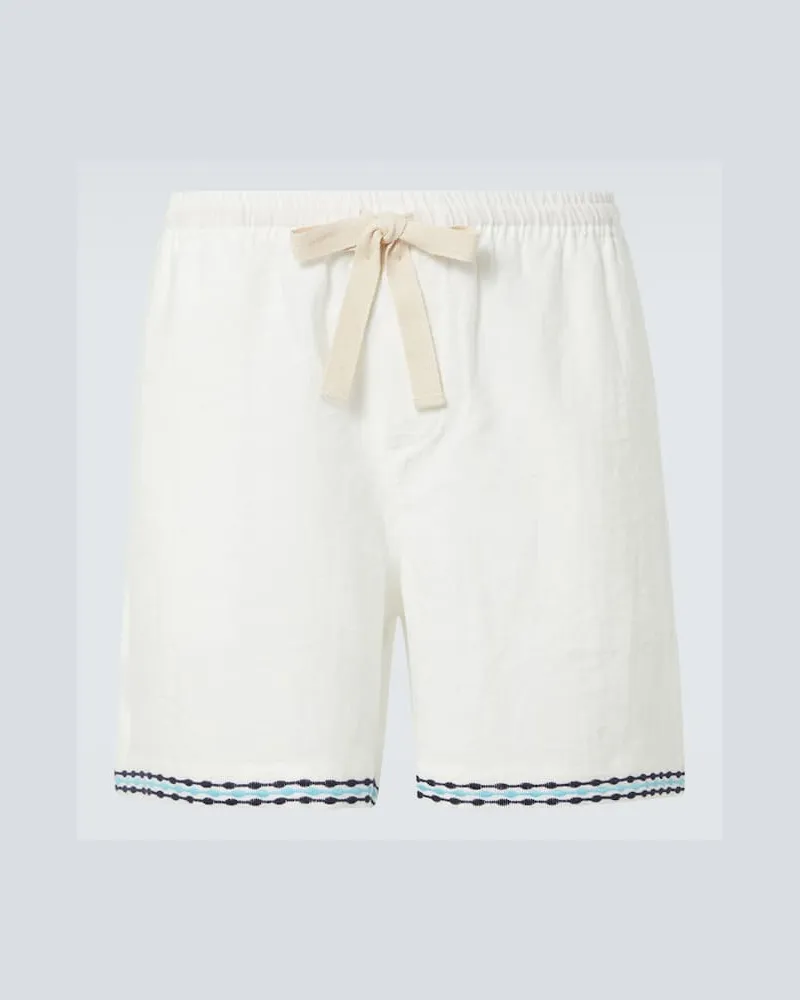 COMMAS Shorts Frequency aus Leinen Weiß