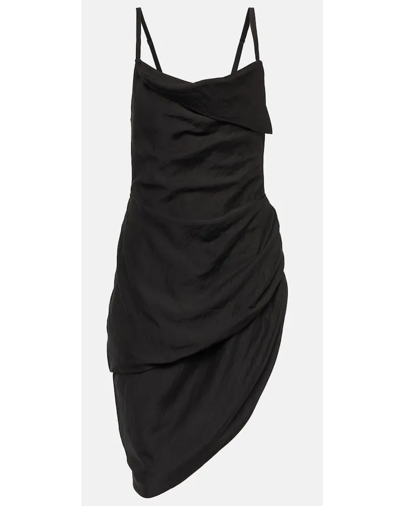 Jacquemus Minikleid La Robe Saudade aus Voile Schwarz