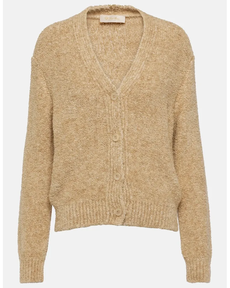 Loro Piana Cardigan aus Seide, Kaschmir und Leinen Beige