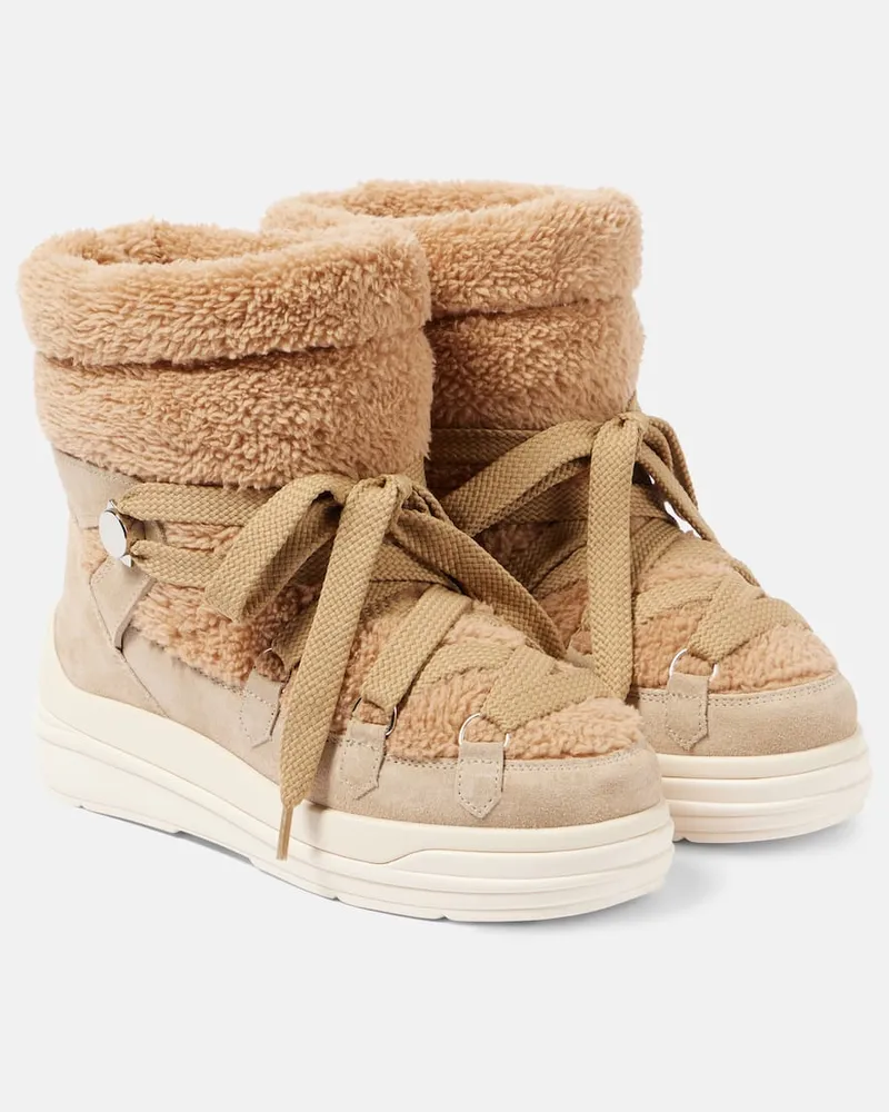 Moncler Schneestiefel Insolux mit Faux Fur Braun