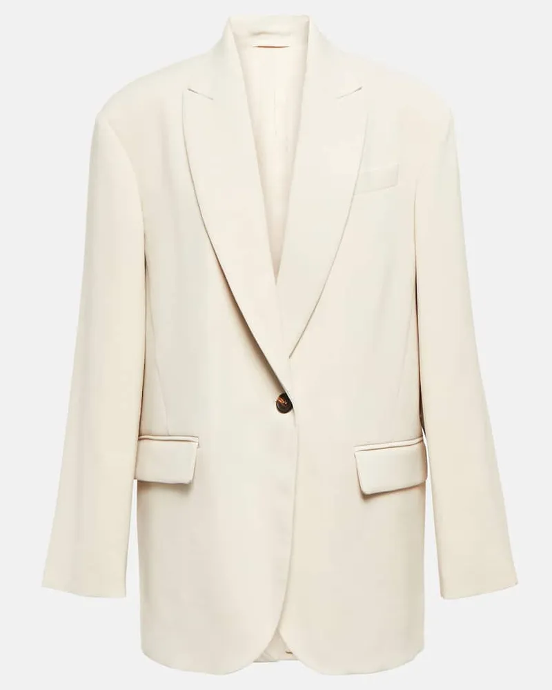 Brunello Cucinelli Blazer aus einem Wollgemisch Weiß