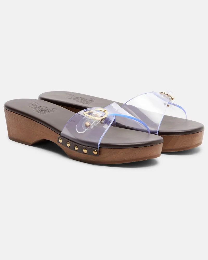 Ancient Greek Sandals Clogs Omonia Transparent
