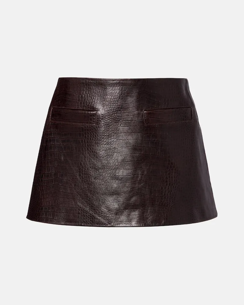 FRANKIE Shop Minirock Rory aus Leder Braun