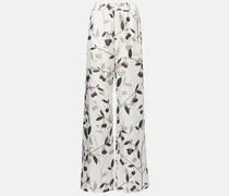 Weite Hose aus Seiden-Twill