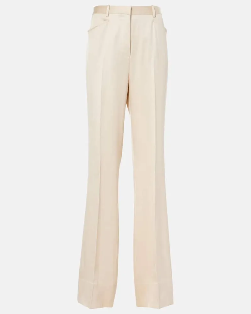 Tom Ford Hose aus Seide und Wolle Beige