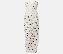 Bustier-Kleid mit Polka-Dots