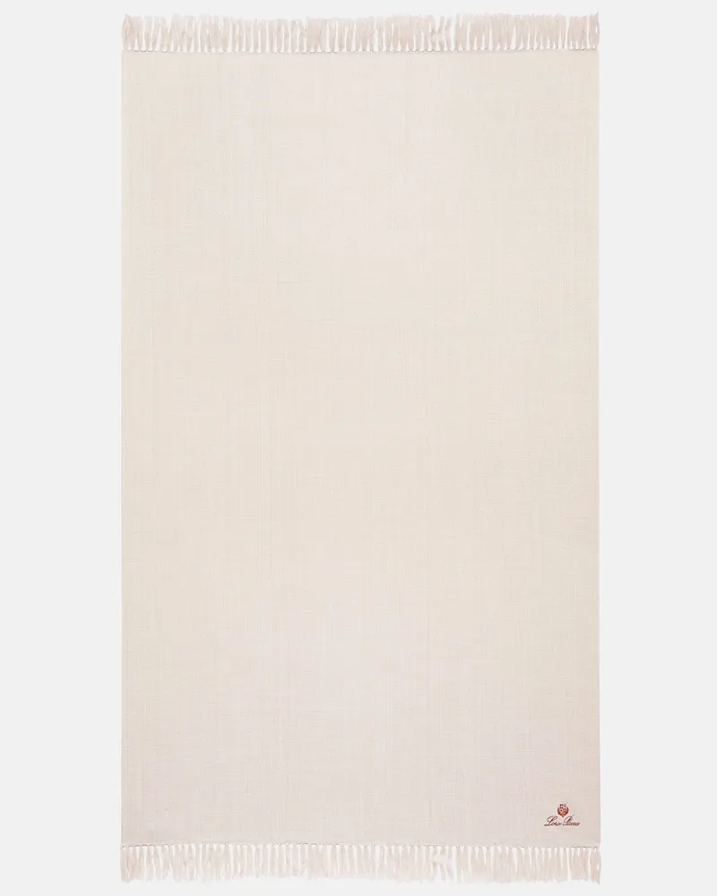 Loro Piana Decke aus Schurwolle Neutral