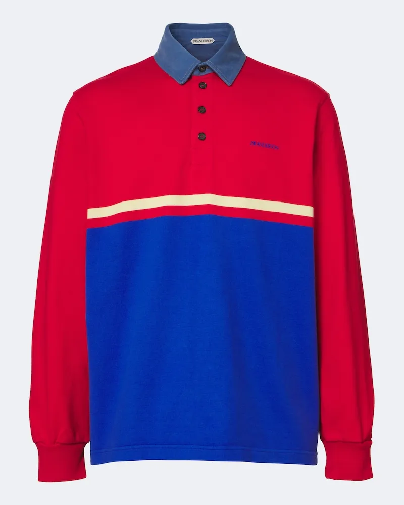 J.W.Anderson Poloshirt aus Baumwoll-Jersey Rot