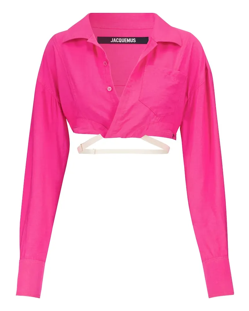 Jacquemus Hemd La Chemise Laurier aus Baumwolle Rosa