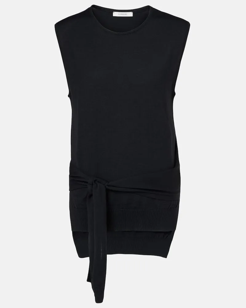 Christophe Lemaire Top aus einem Wollgemisch Schwarz