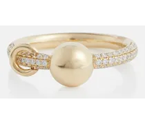Ring Piercing aus 14kt Gelbgold mit Diamanten