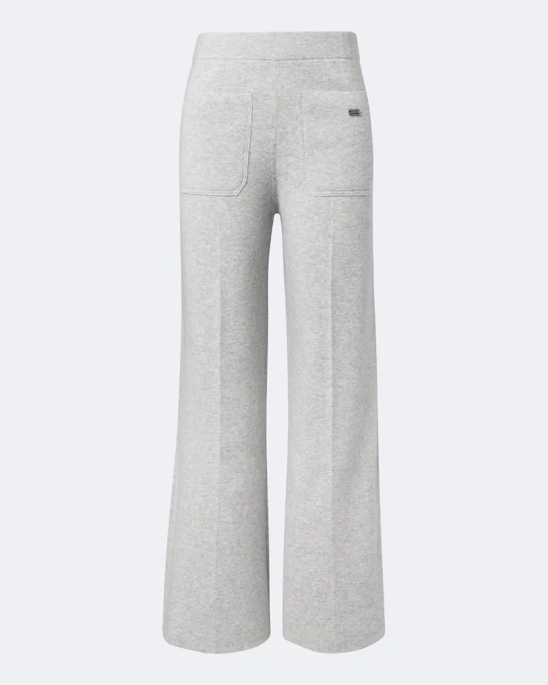 Victoria Beckham Weite Hose aus einem Wollgemisch Grau